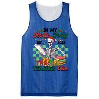 In My Holly X Jolly Teacher Era Funny Skeleton Xmas Holiday Gift Mesh Reversible Basketball Jersey Tank