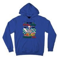 In My Holly X Jolly Teacher Era Funny Skeleton Xmas Holiday Gift Tall Hoodie