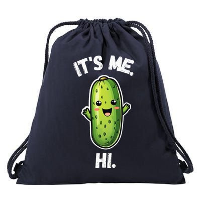 It's Me Hi I'm The Pickle Funny Pickles Lover Drawstring Bag