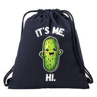 It's Me Hi I'm The Pickle Funny Pickles Lover Drawstring Bag