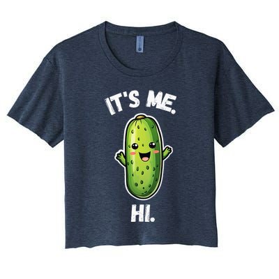 It's Me Hi I'm The Pickle Funny Pickles Lover Crop Top