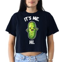 It's Me Hi I'm The Pickle Funny Pickles Lover Crop Top
