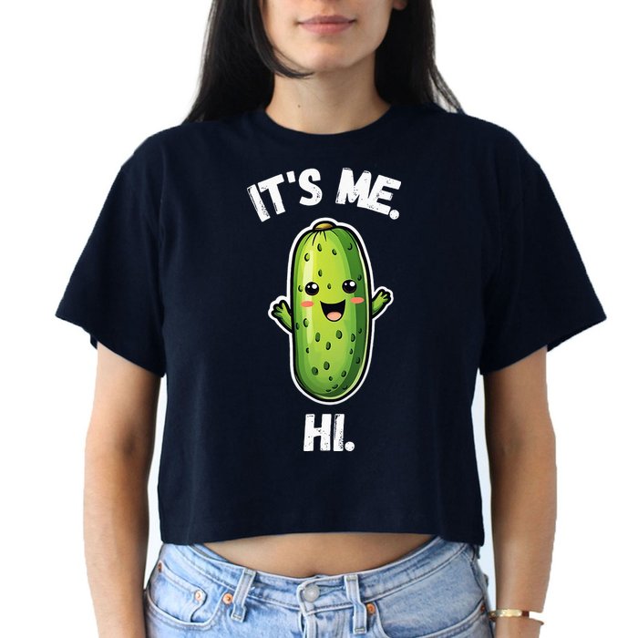 It's Me Hi I'm The Pickle Funny Pickles Lover Crop Top