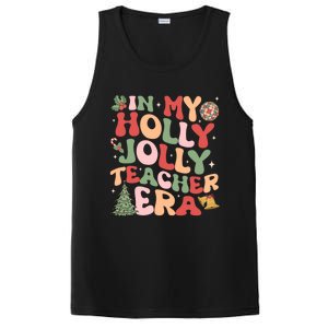 In My Holly Xmas Jolly Teacher Era Christmas Teacher Vibes Cute Gift PosiCharge Competitor Tank