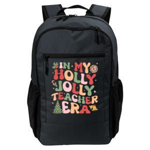 In My Holly Xmas Jolly Teacher Era Christmas Teacher Vibes Cute Gift Daily Commute Backpack