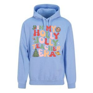 In My Holly Xmas Jolly Teacher Era Christmas Teacher Vibes Cute Gift Unisex Surf Hoodie