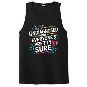 Ironic Mental Health Heavy Undiagnosed Funny PosiCharge Competitor Tank