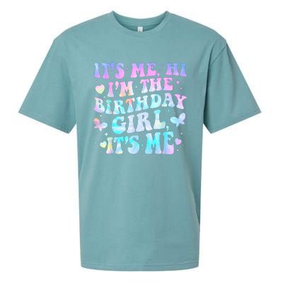 Its Me Hi Im Birthday Girl Its Me Groovy For Girls Sueded Cloud Jersey T-Shirt