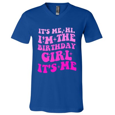 It's Me Hi I'm The Birthday Girl Its Me Birthday Party  V-Neck T-Shirt