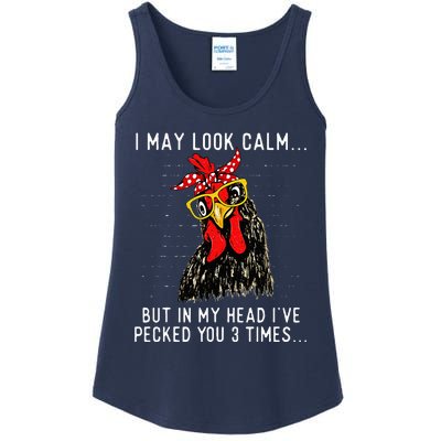 In My Head IVe Pecked You 3 Times Chicken Lover Poultry Ladies Essential Tank