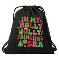 In My Holly Xmas Jolly Principal Era Christmas Job Team Drawstring Bag