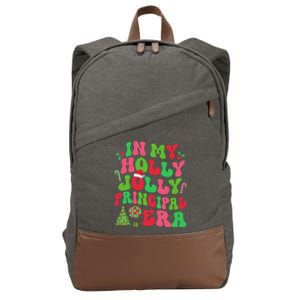 In My Holly Xmas Jolly Principal Era Christmas Job Team Cotton Canvas Backpack