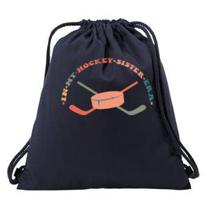 In My Hockey Sister Era Great Gift Drawstring Bag