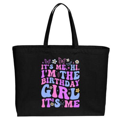 Its Me Hi Im The Birthday Girl Its Me Groovy Cotton Canvas Jumbo Tote