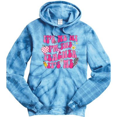 Its Me Hi Im The Teacher Its Me Back To School Retro Tie Dye Hoodie