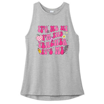 Its Me Hi Im The Teacher Its Me Back To School Retro Ladies PosiCharge Tri-Blend Wicking Tank