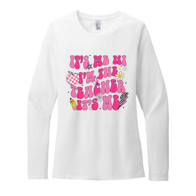 Its Me Hi Im The Teacher Its Me Back To School Retro Womens CVC Long Sleeve Shirt