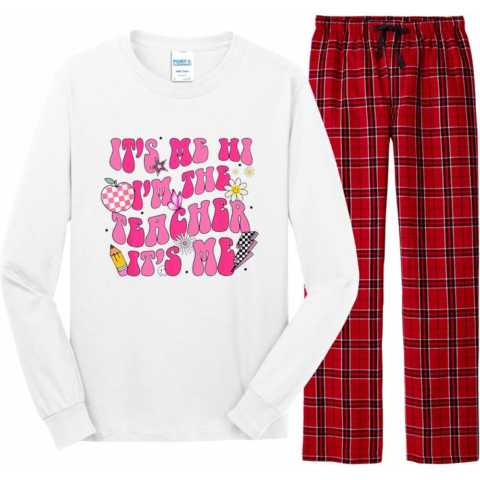 Its Me Hi Im The Teacher Its Me Back To School Retro Long Sleeve Pajama Set