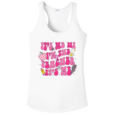 Its Me Hi Im The Teacher Its Me Back To School Retro Ladies PosiCharge Competitor Racerback Tank