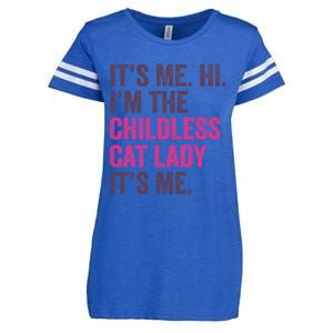 Its Me Hi IM The Childless Cat Lady ItS Me Enza Ladies Jersey Football T-Shirt