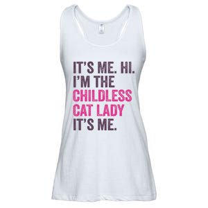 Its Me Hi IM The Childless Cat Lady ItS Me Ladies Essential Flowy Tank