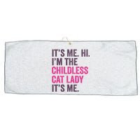 Its Me Hi IM The Childless Cat Lady ItS Me Large Microfiber Waffle Golf Towel