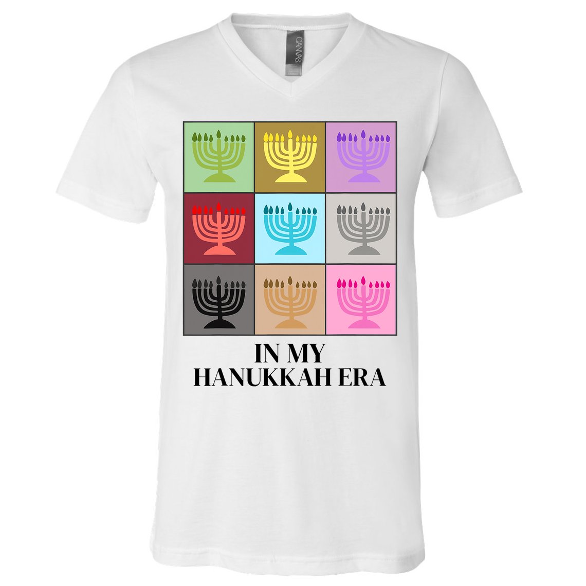 In My Hanukkah Era Ugly Jewish Xmas Funny Christmas Hanukkah V-Neck T-Shirt