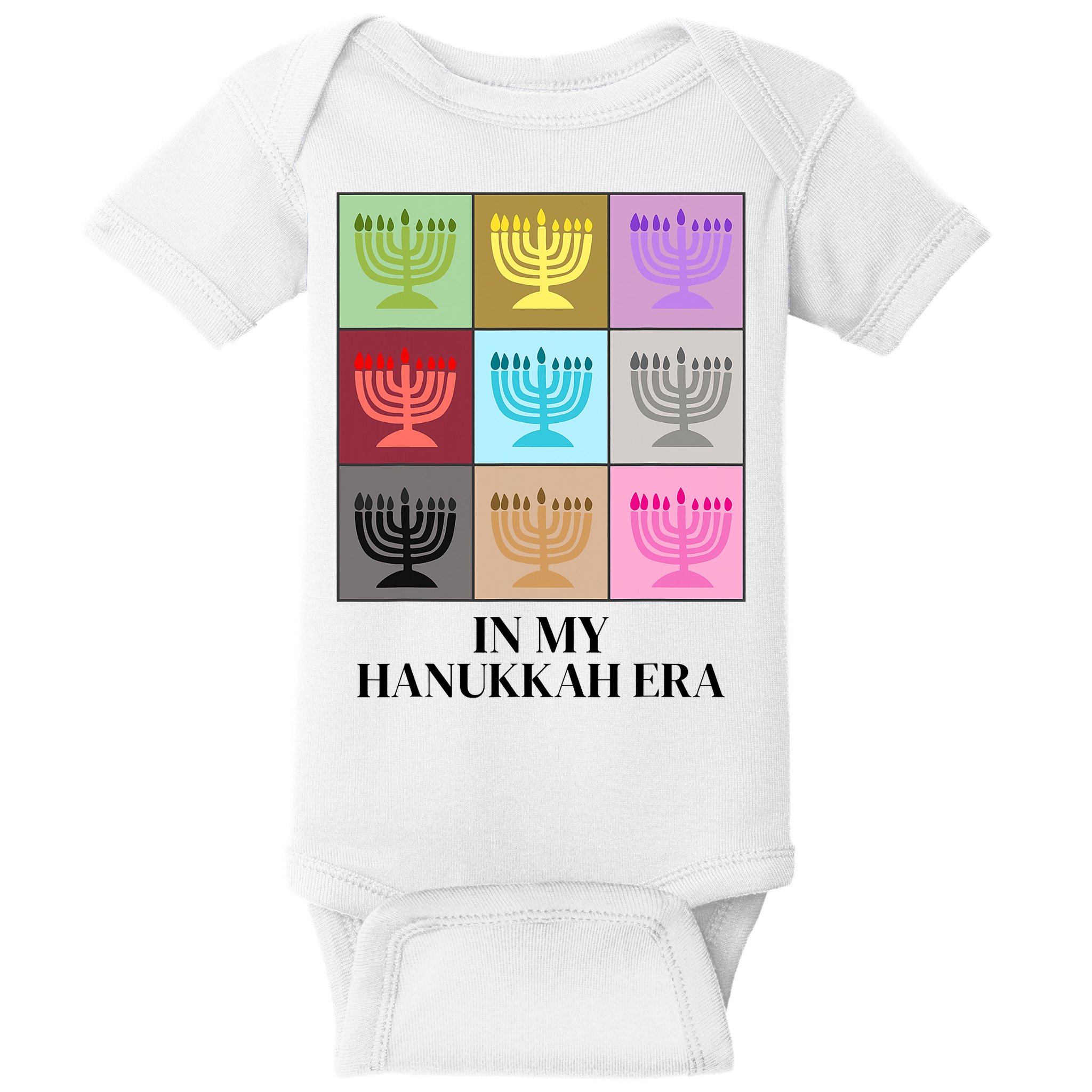 In My Hanukkah Era Ugly Jewish Xmas Funny Christmas Hanukkah Baby Bodysuit