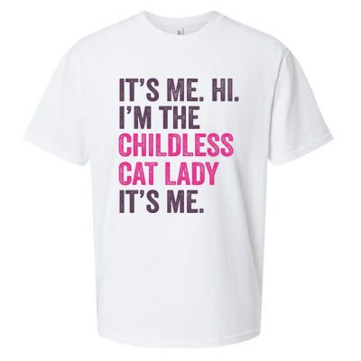 Its Me Hi IM The Childless Cat Lady ItS Me Sueded Cloud Jersey T-Shirt