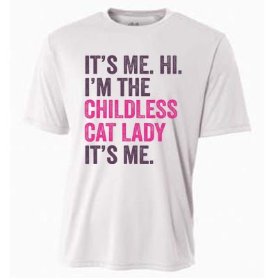 Its Me Hi IM The Childless Cat Lady ItS Me Cooling Performance Crew T-Shirt