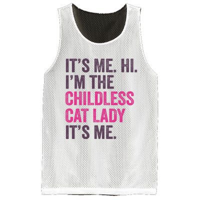 Its Me Hi IM The Childless Cat Lady ItS Me Mesh Reversible Basketball Jersey Tank