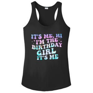 ItS Me Hi IM Birthday Girl ItS Me Groovy Ladies PosiCharge Competitor Racerback Tank