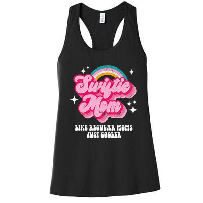 It's Me Hi I'm The Cool Mom It's Me Retro Groovy Mothers Day Women's Racerback Tank