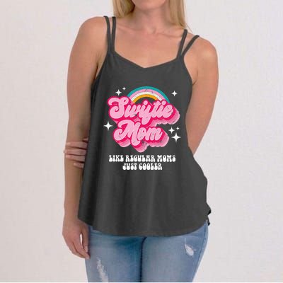 It's Me Hi I'm The Cool Mom It's Me Retro Groovy Mothers Day Women's Strappy Tank