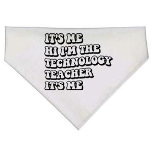 It’S Me Hi I’M The Technology Teacher It’S Me Funny Teacher Great Gift USA-Made Doggie Bandana