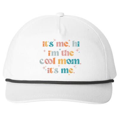 Its Me Hi Im The Cool Mom Its Me Mothers Day Groovy Snapback Five-Panel Rope Hat