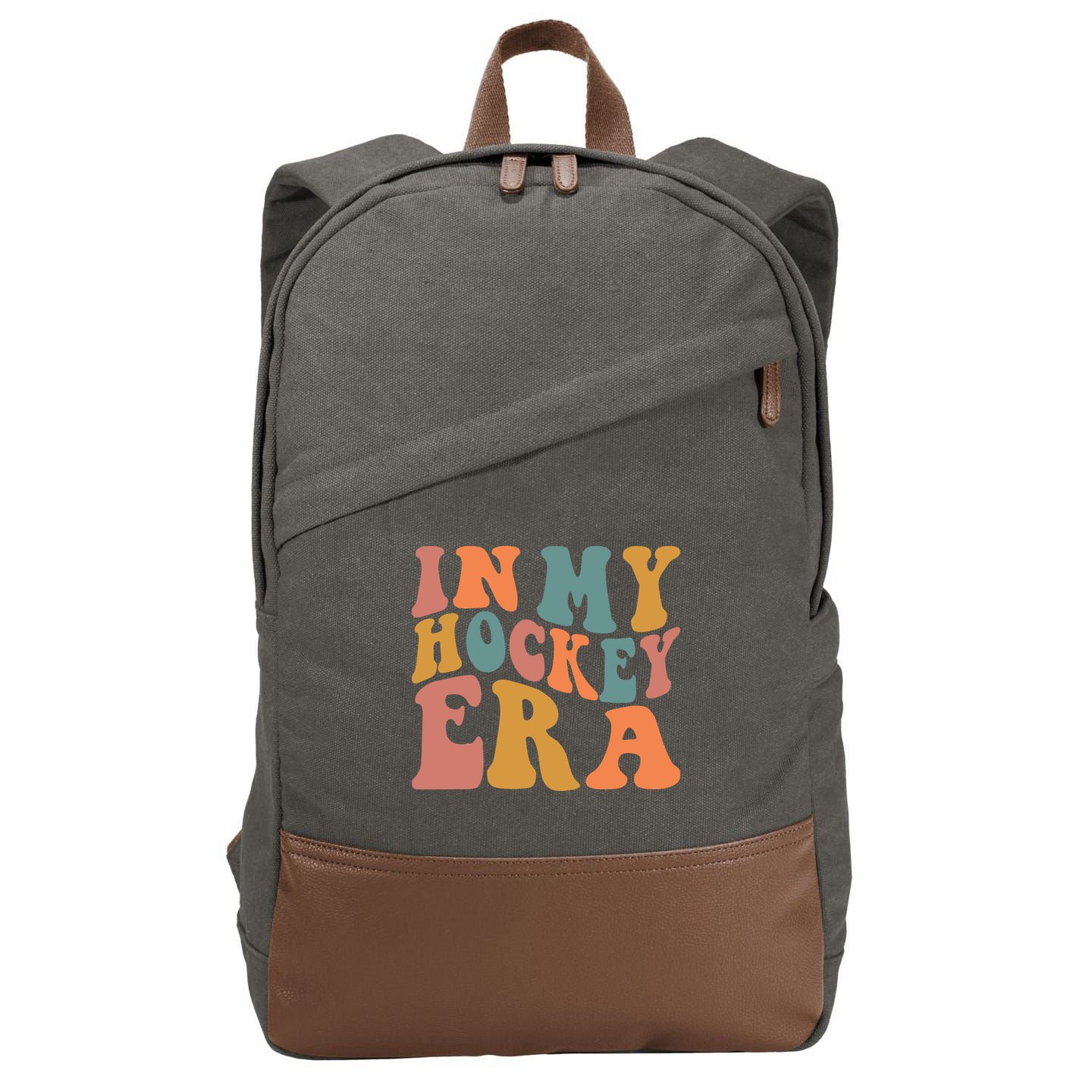 In My Hockey Era Cotton Canvas Backpack