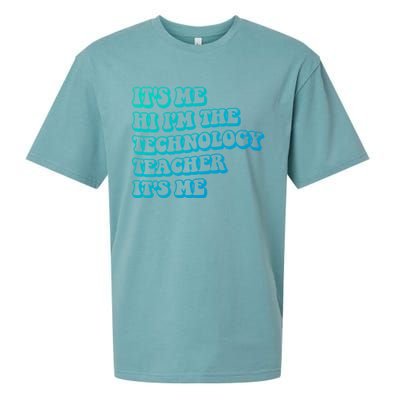 It’S Me Hi I’M The Technology Teacher It’S Me Funny Teacher Great Gift Sueded Cloud Jersey T-Shirt