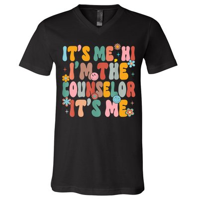 Its Me Hi Im The Teacher Counselor Back To School V-Neck T-Shirt