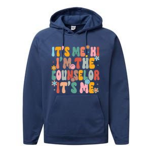 Its Me Hi Im The Teacher Counselor Back To School Performance Fleece Hoodie