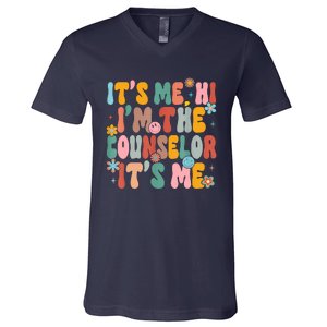 Its Me Hi Im The Teacher Counselor Back To School V-Neck T-Shirt