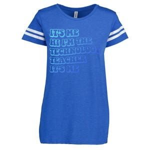 It’S Me Hi I’M The Technology Teacher It’S Me Funny Teacher Great Gift Enza Ladies Jersey Football T-Shirt