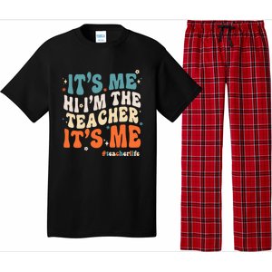 Its Me Hi Im The Teacher Its Me Funny Groovy Cool Gift Pajama Set