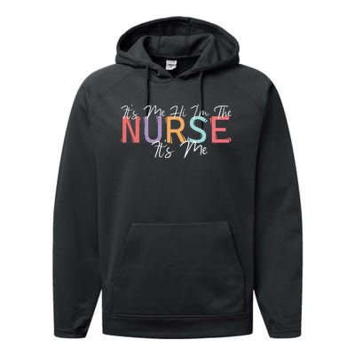 Its Me Hi I'm The Nurse RN ER NICU Nursing Performance Fleece Hoodie