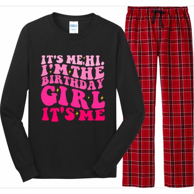 Its Me Hi Im The Birthday Its Me Funny Birthday Party Long Sleeve Pajama Set