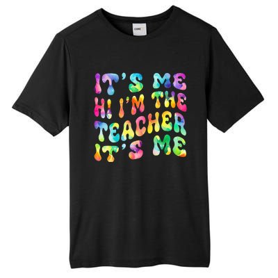 It’s Me Hi I’m The teacher It’s Me Groovy Tie Dye Style Tall Fusion ChromaSoft Performance T-Shirt