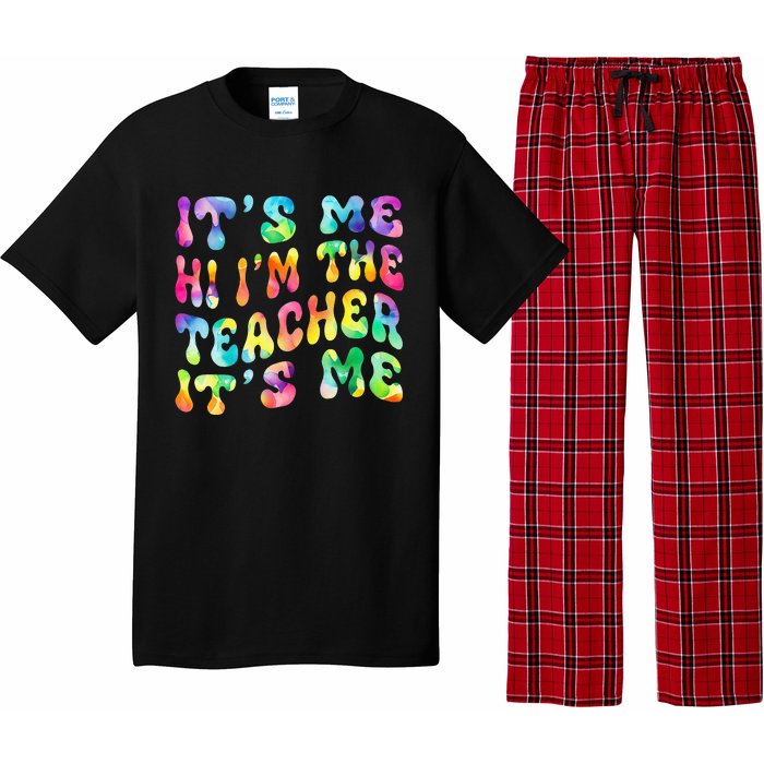 It’s Me Hi I’m The teacher It’s Me Groovy Tie Dye Style Pajama Set