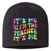 It’s Me Hi I’m The teacher It’s Me Groovy Tie Dye Style Sustainable Beanie