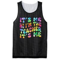 It’s Me Hi I’m The teacher It’s Me Groovy Tie Dye Style Mesh Reversible Basketball Jersey Tank