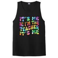 It’s Me Hi I’m The teacher It’s Me Groovy Tie Dye Style PosiCharge Competitor Tank